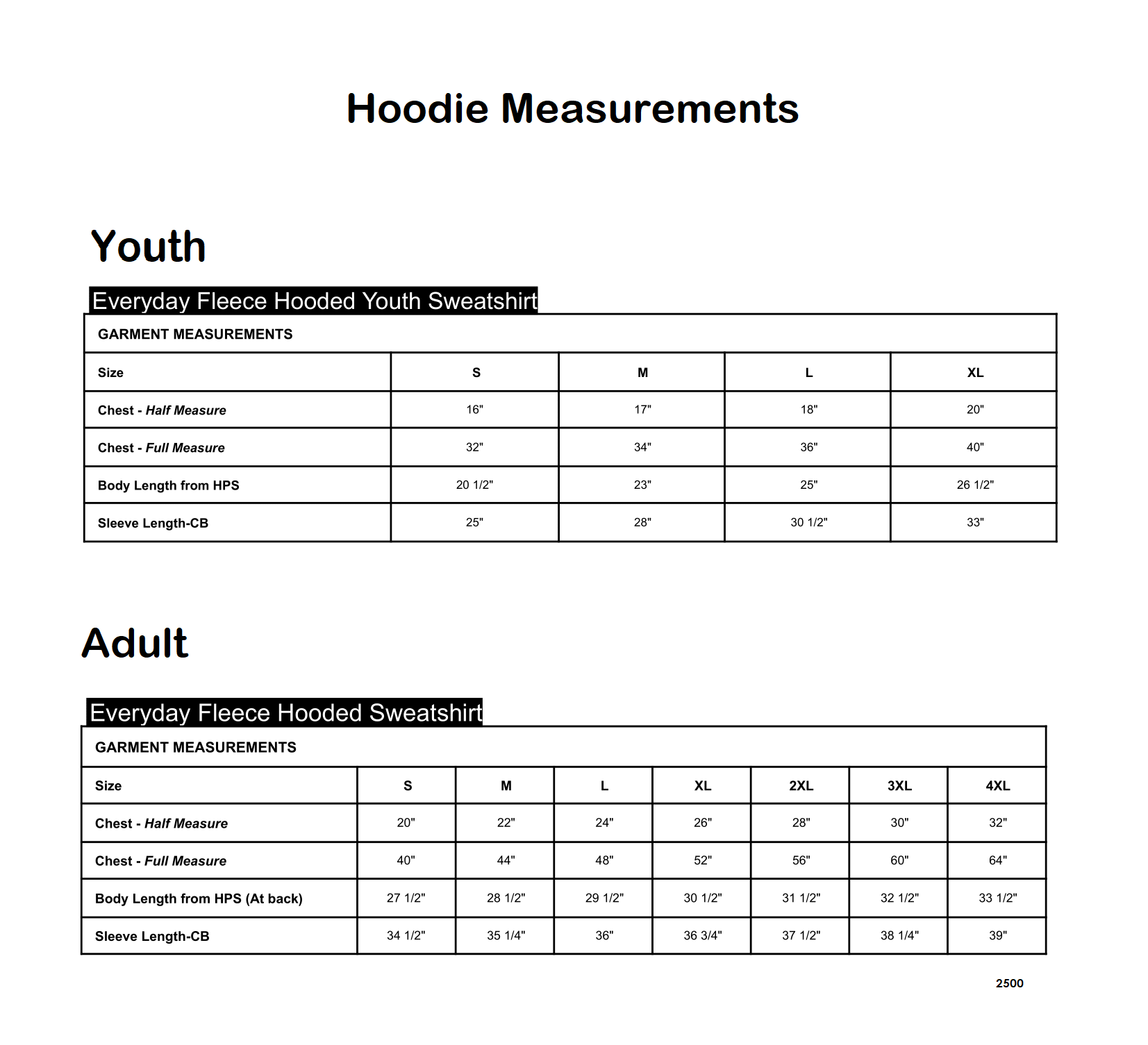 ATCF2500 Hoodie Specs ATCF2500 Hoodie Specs